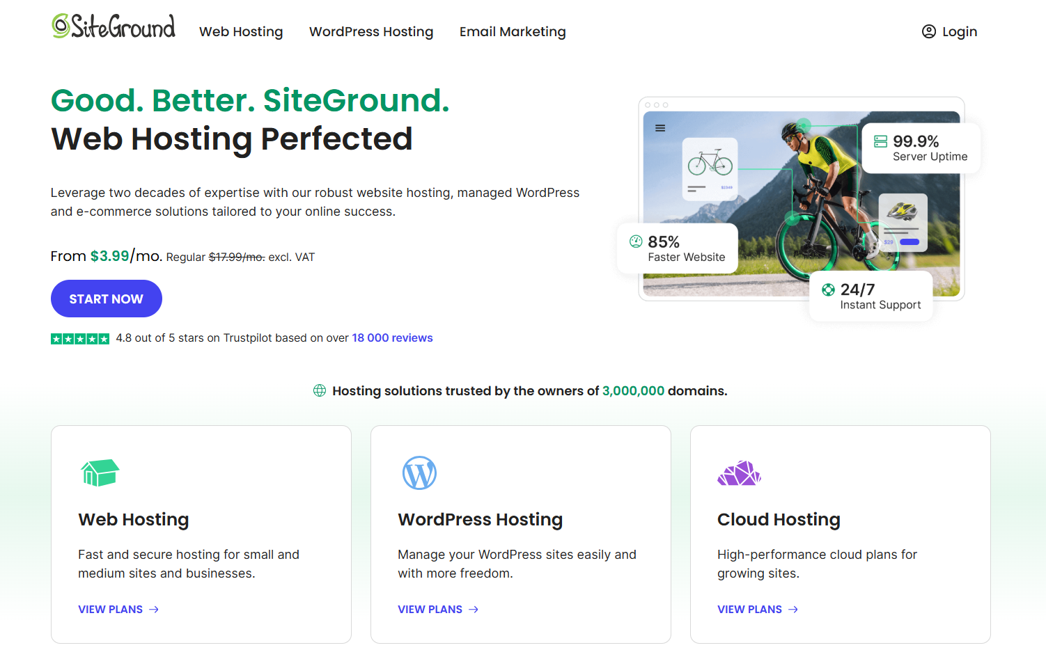 SiteGround is a popular web hosting provider